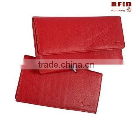 RFID Blocking Ladies Leather Wallet and Checkbook