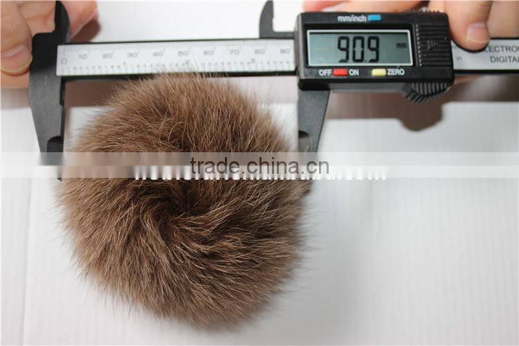 Genuine Real Fox Pom Pom Ball For Winter Women&Kids Accessories Beanie Hat Cap Top Fur Ball Colorful