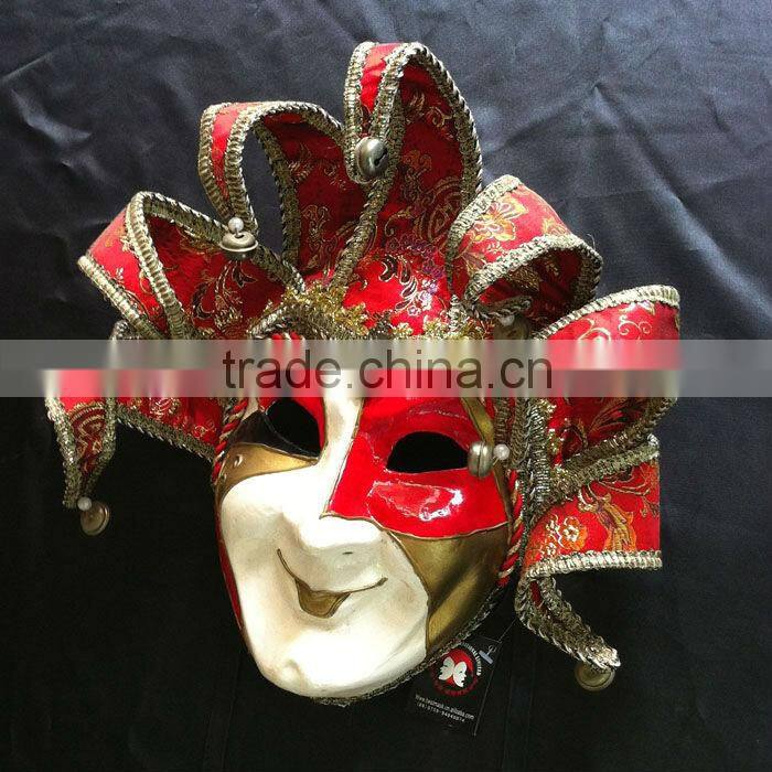 Handmade Full Face Paper Mache Carnival Mask Venetian Style