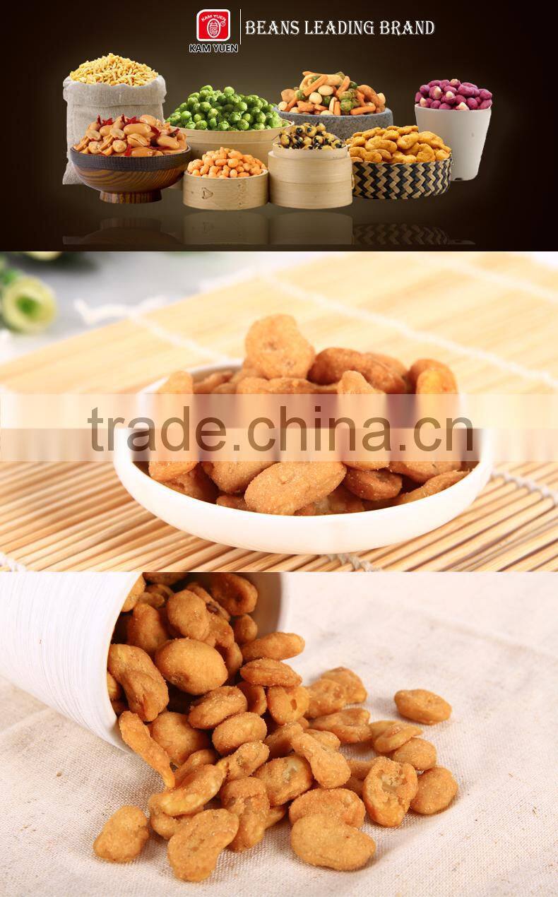 Catchup beef flavor coated broad bean snack food
