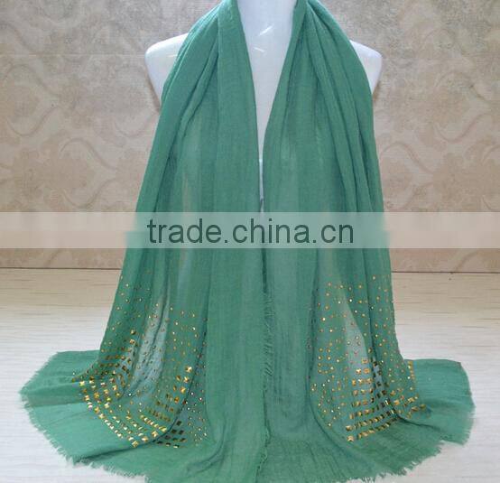 Wholesale Cotton Stone Beads Fashion Muslim Scarves