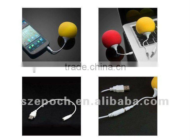 Novelties 2014 Mini Mobile Phone Speaker 3.5mm Jack Mobile Mini Speaker For Iphone