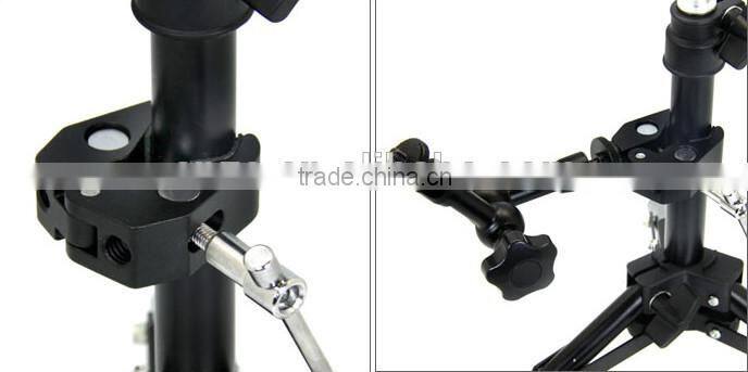 Articulating Magic Friction Arm Large-size Super Clamp Crab Pliers Clip w/ Stud Adapter 1/4" and 3/8" Included