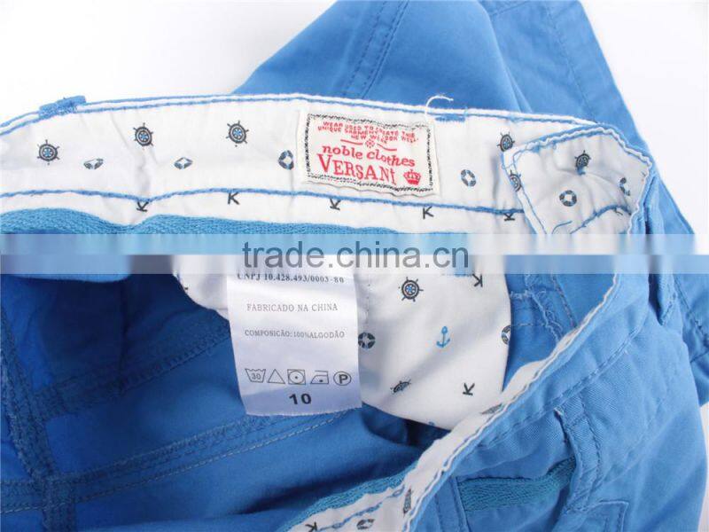 Boy's cheap 100%cotton stock lot apparel shorts