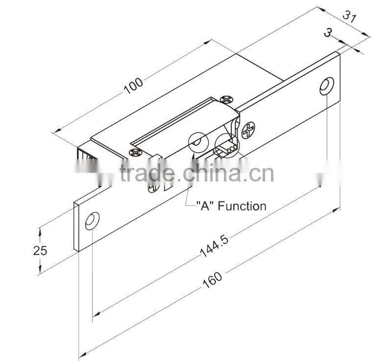 CE listed 24V DC Auto Unlock Access Control System Electric Strike