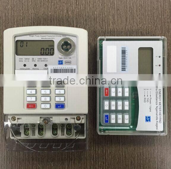 Single Phase STS Split Keypad Prepaid Energy meter with wireless CIU/UIU