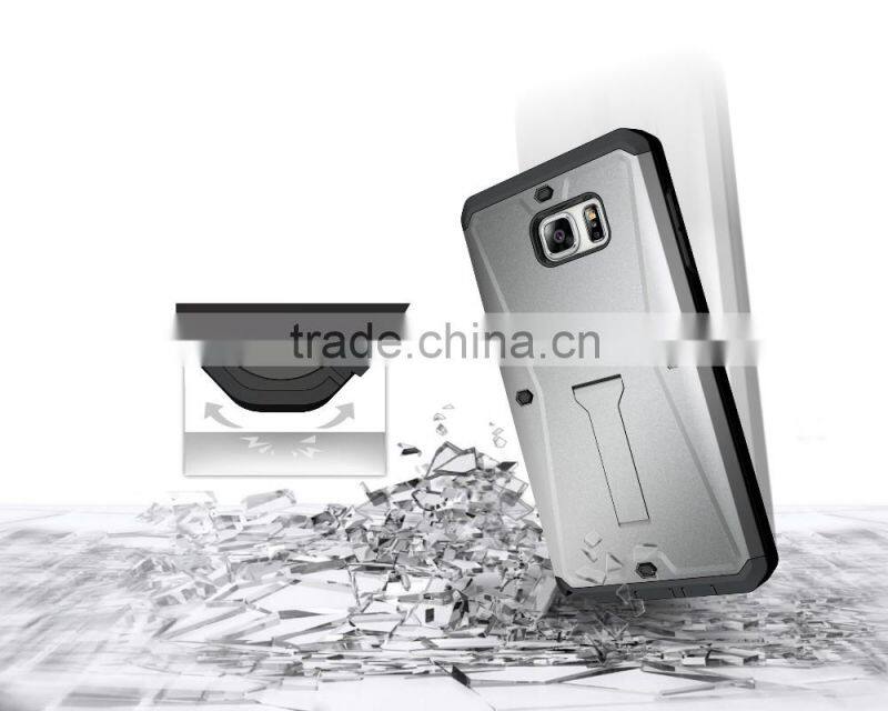 For Samsung Galaxy Note 5 Premium Armored Tank Style case Combo PC+TPU Kickstand Mobile back cover case with screen protector
