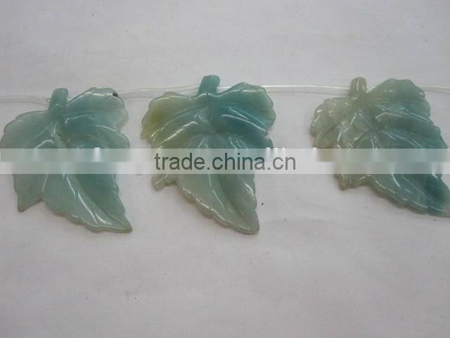 wholesale strand amazonite carved leaf