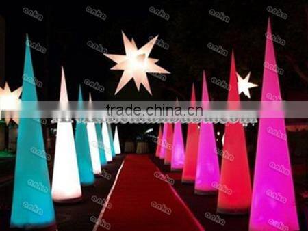 New year stage decoration lightpillar row type inflatable led column / lightpillar ( solar led, portable, ANKA)