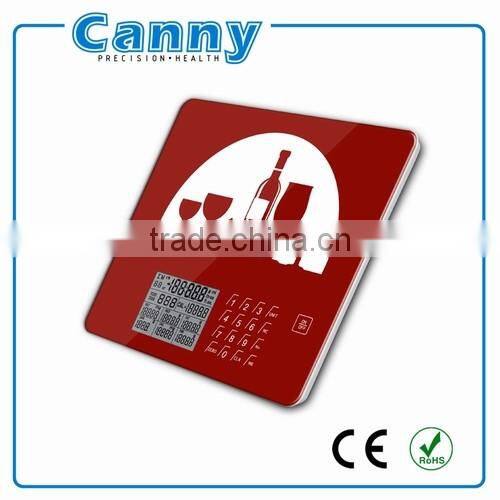 Eat-Smart Digital Kitchen Scale Multi-funcwith 999 food code with calories, fat, protein multi function food nutrition scale