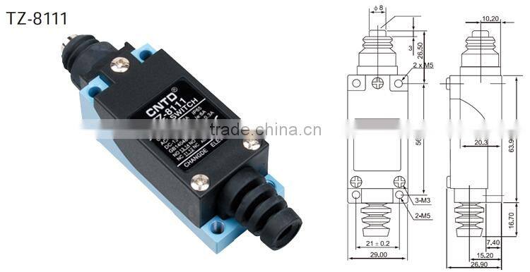 CNTD TZ-8111 Limit switch 250VAC 10A NO/NC IP65 Limit Switch For Gate Opener