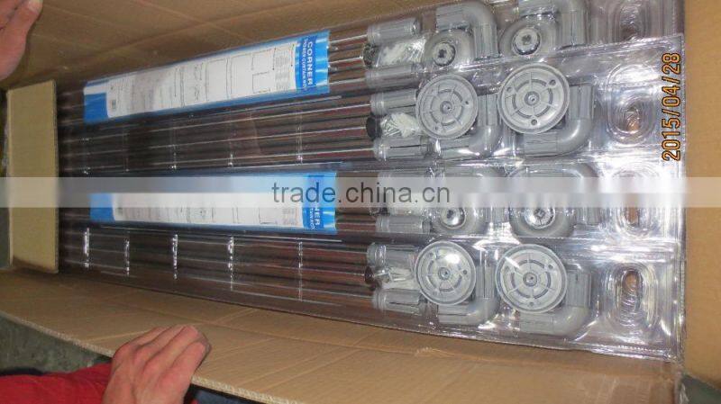 Aluminium bathroom shower curtain rod/Extension telescopic shower curtain pole