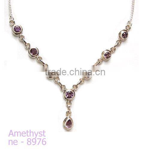 925 Sterling Silver Jewelry Necklace handmade jewellery ammonite fossil jewelry necklace wholesale