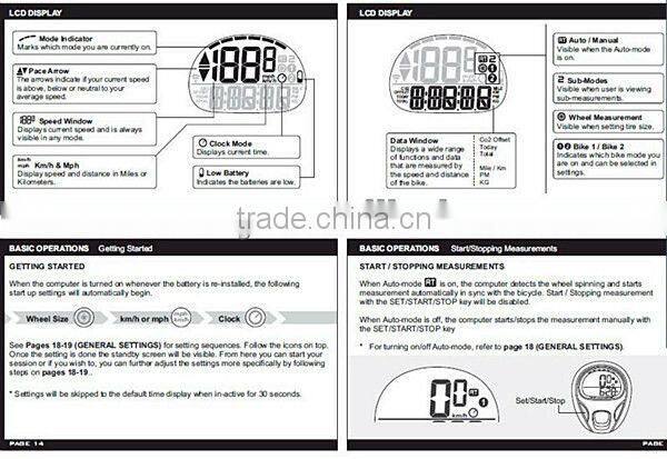 Waterproof bike computer with speedometer