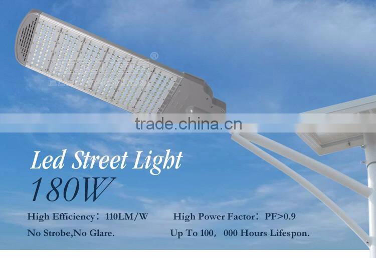 IP65 waterproof bridgelux high power 180w led street lighting