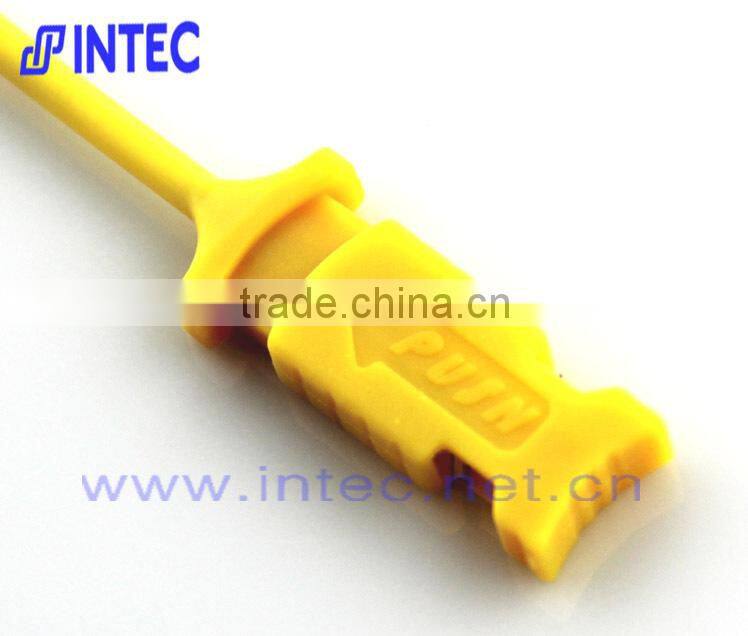 High-quality Test Hook for Logic Analyzer mini grabber SMD IC test hook clip jumper probe yellow I00232
