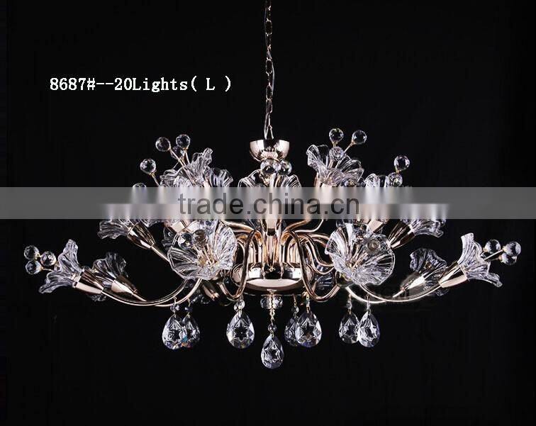 LED Modern K9 Clear Crystal Ceiling Light Pendant Lamp Chandelier Lighting