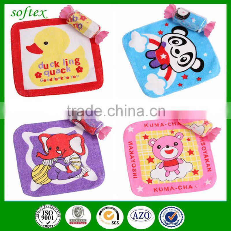 cute candy shape wedding gift towel with print