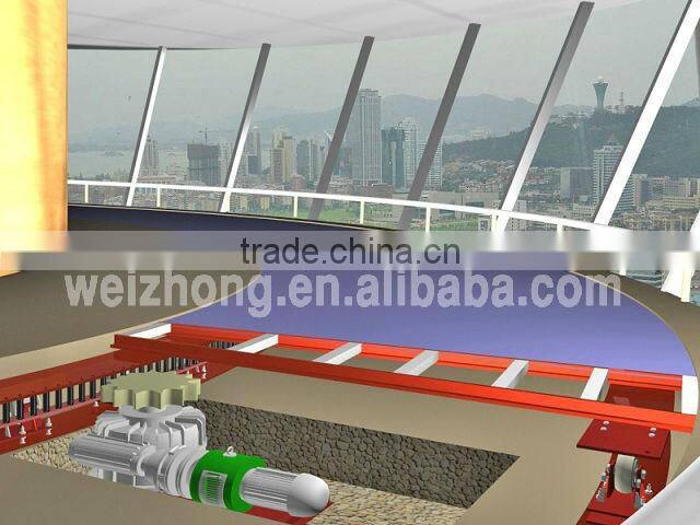 Revolving restaurant in high building