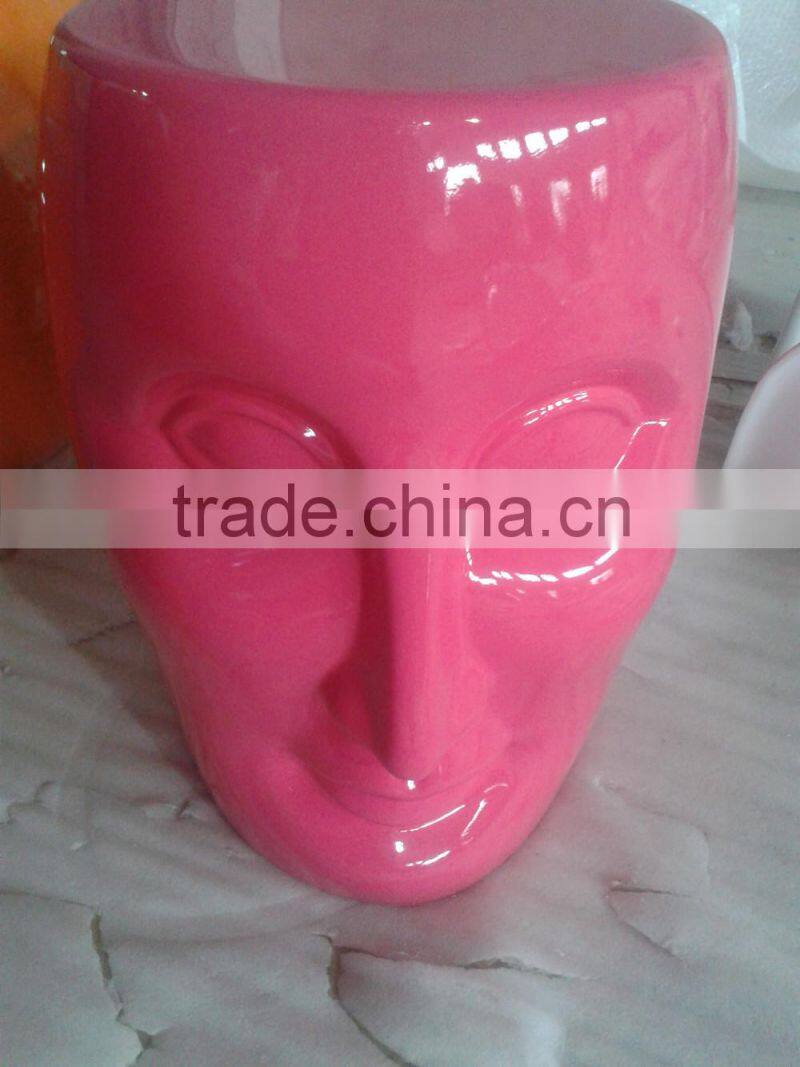 art studio stylish decoration fiberglass face stool