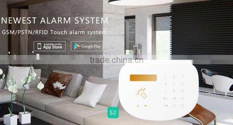 APP control home GSM RFID alarm system & touchpad GSM home alarm kit with RFID tags