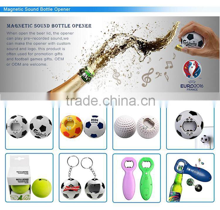 Wholesale cheap ball custom Logo keychain bottle opener