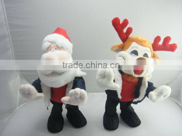 Plush rocking toy with sound for Christmas gift