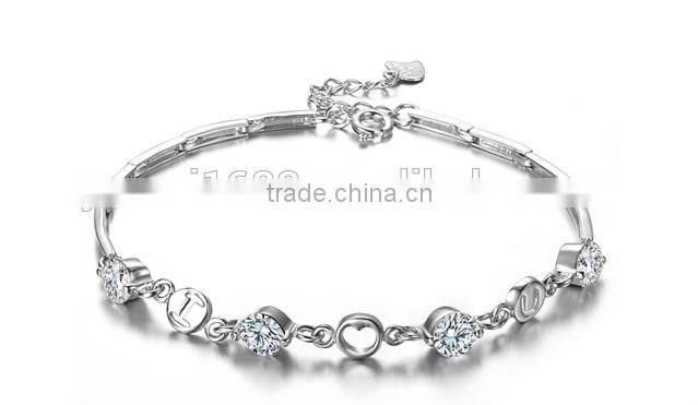 jewelry fashion silver cable bracelets for Christmas