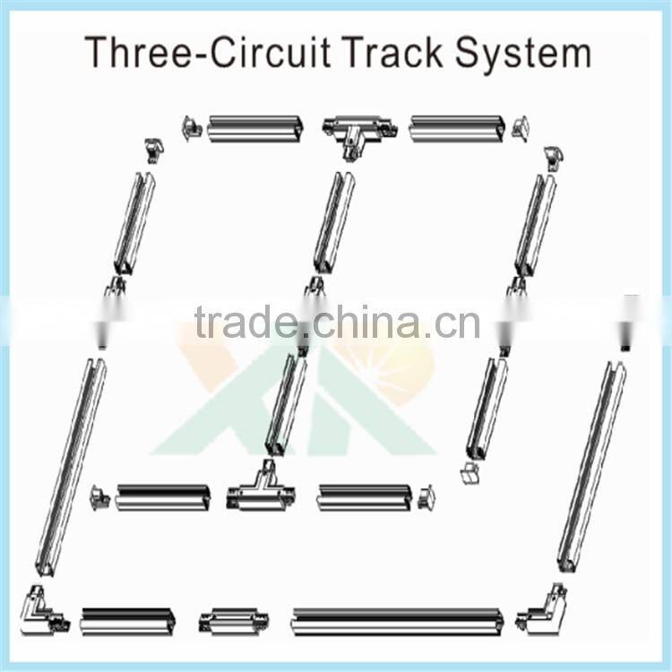 square 3 phase 4 wires track light accessories flexible connector