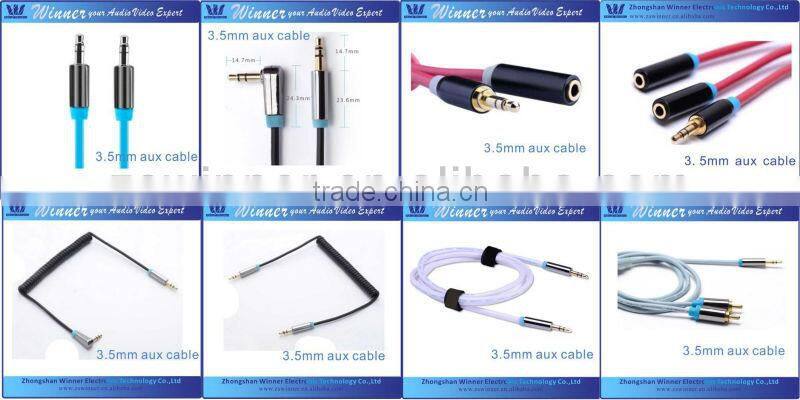 3.5mm plug to 3.5mm plug Retractable audio cable M/M / 3.5mm spring wire cable