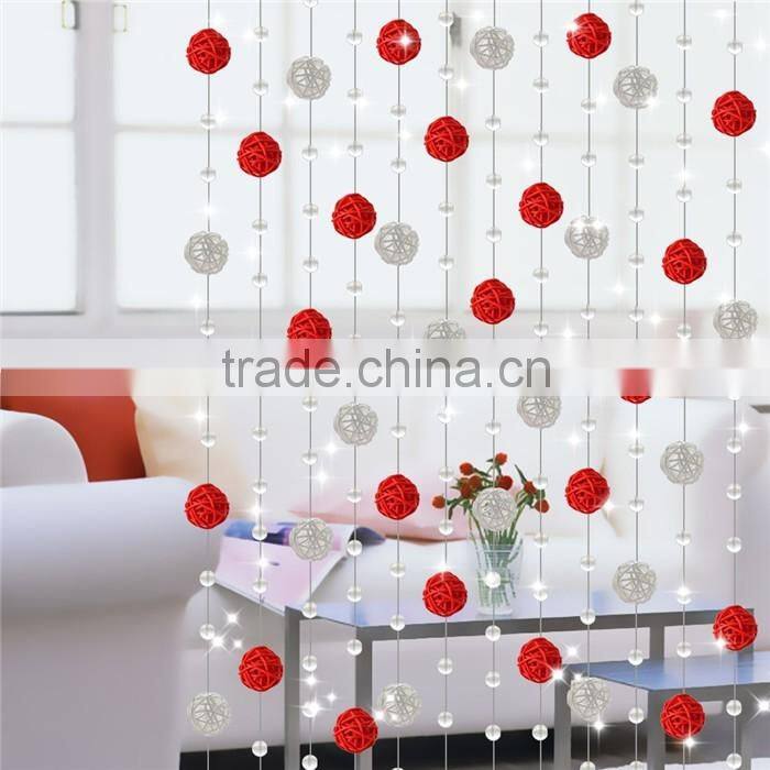 New designs living room window crystal bead curtain trim