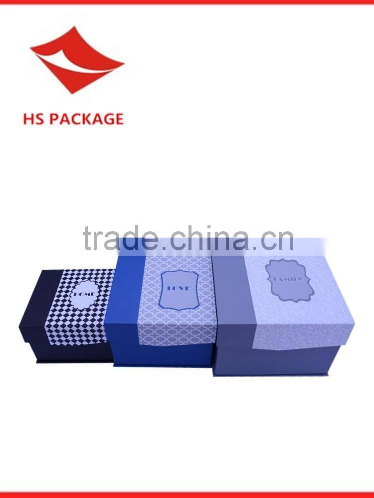 Flip-open nesting paper gift box with magnet