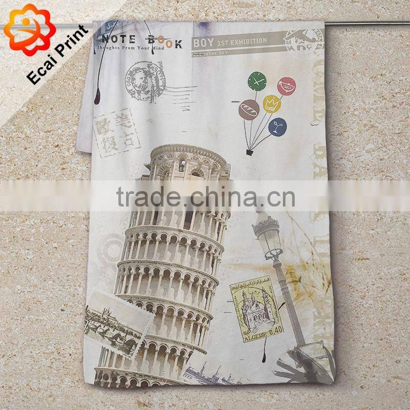 2016 comfortable dye printed promotional hotel towel