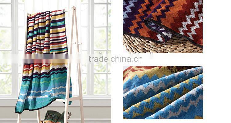 VEKEN home textile yarn dyed wholesale large 100% cotton beach towel