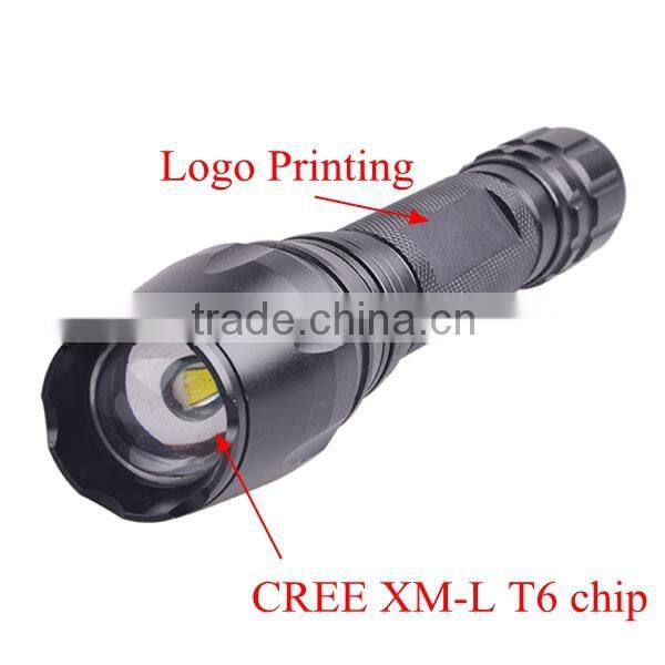 Ultra Bright 1600LM Lumen Adjustable LED Aluminum alloy Flashlight Torch Charger 2 x 18650 Battery flashlight