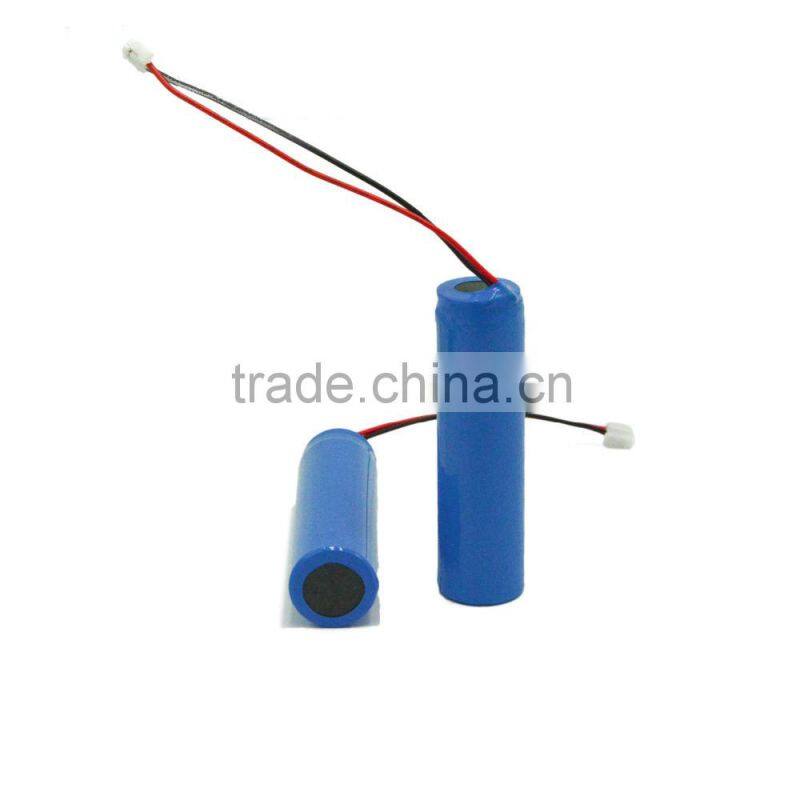 Hot selling ! NCR18650B 3400mAh 3.7V Li-ion battery pack with PH 2.0 connector 3.7V 3.4Ah battery pack use for flashlight