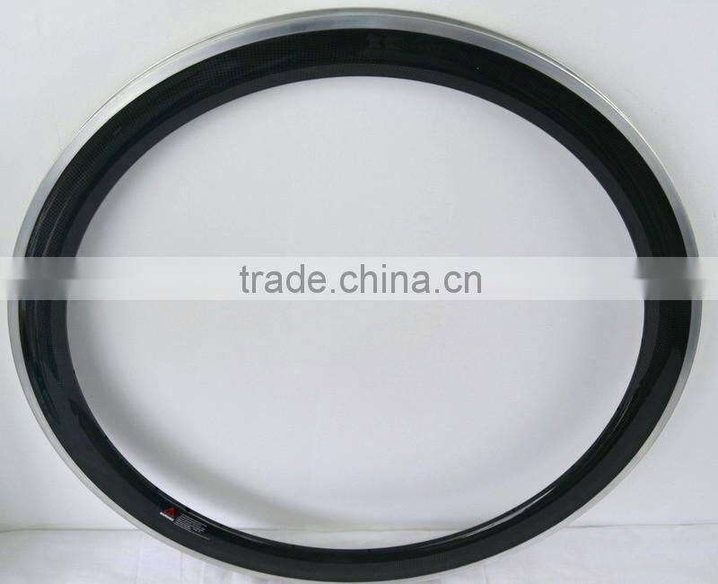 Superior quality road bicycle clincher carbon rims Rim-R50C for sale