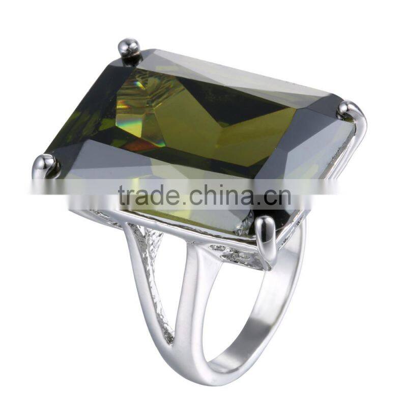 Gemstone jewelry body crystal jewelry 925 silver ring zircon ring China factory