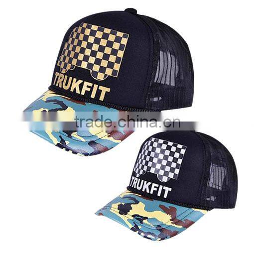 Printing cartoon hip hop trucker mesh caps