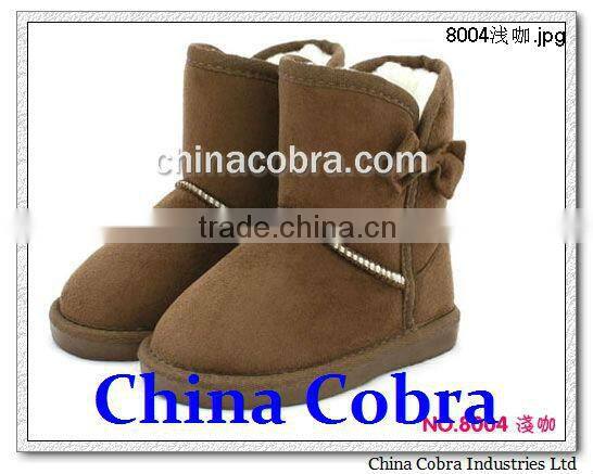 newest hotsale leather baby snow boots winter boots kids boots