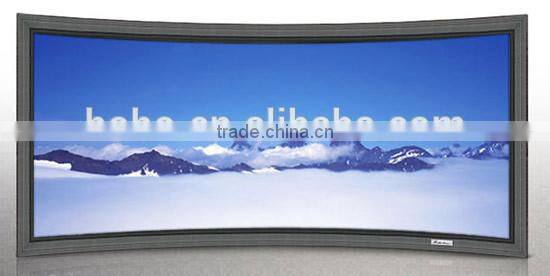Curved frame Screen 106" 16:9, 3D Perforated Video Fabric, Aluminium Frame Covered