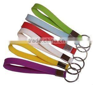 fashional leather key chain with rubber material