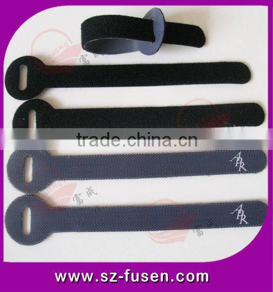 black hook and loop cable tie