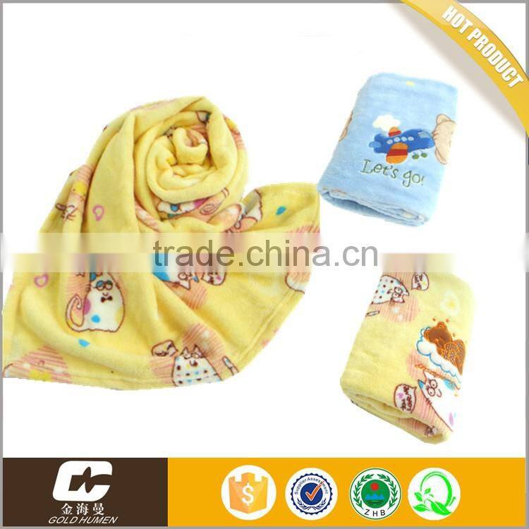 China Suppliers Sedex Factory Audit Coral Fleece Baby Swaddle Baby Bath Blanket Bedding With Embroidery