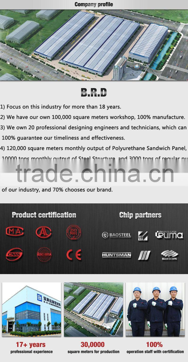 New Materials Styrofoam Pu Polyurethane Sandwich Roof Panels