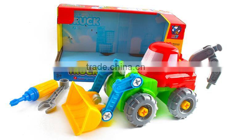 Children diy toy truck plastic assembly toys