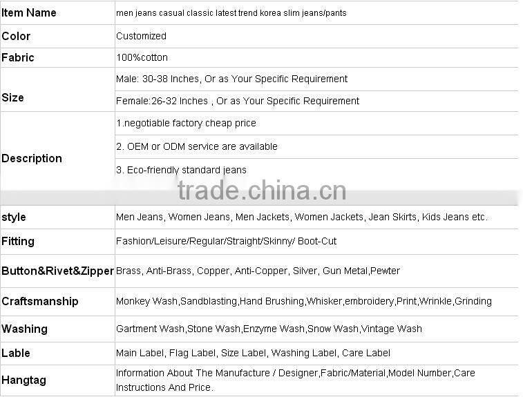 2015 Spring and summer hot sale men jeans, classic style men jeans pants, 5 pockets men jeans