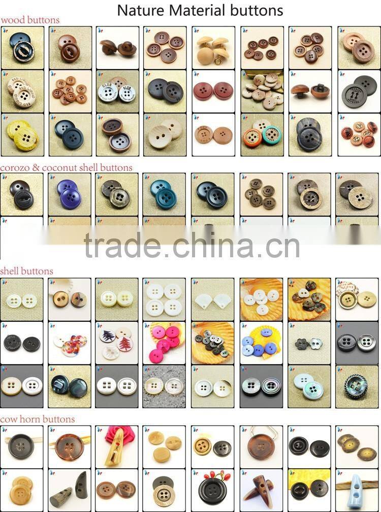 Customized engraved plastic and natural shell combination button