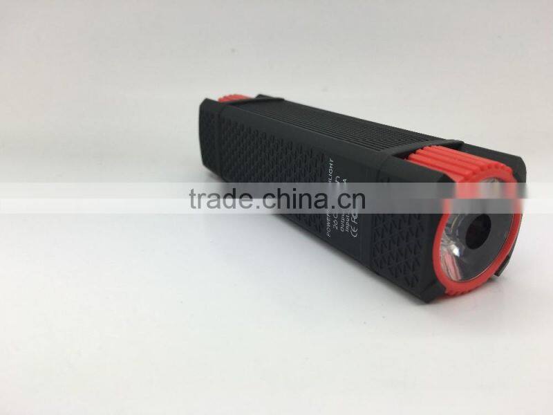 2016 New Outdoor Flash Light Power Bank Rechargerable 2600mah 6000mah 8000mah Power Bank