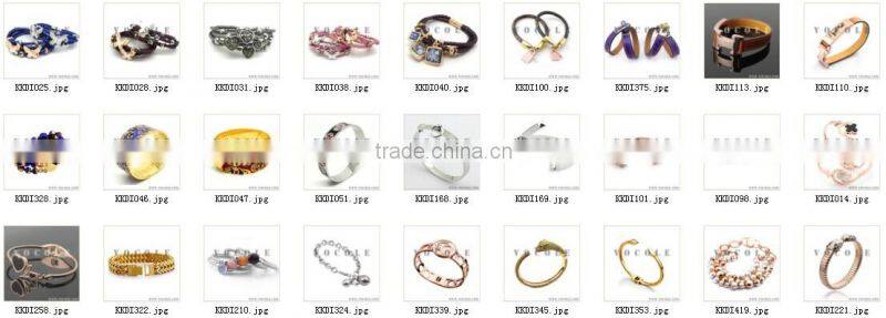 Spring design thin cuff gold stainless steel pearl bracelet